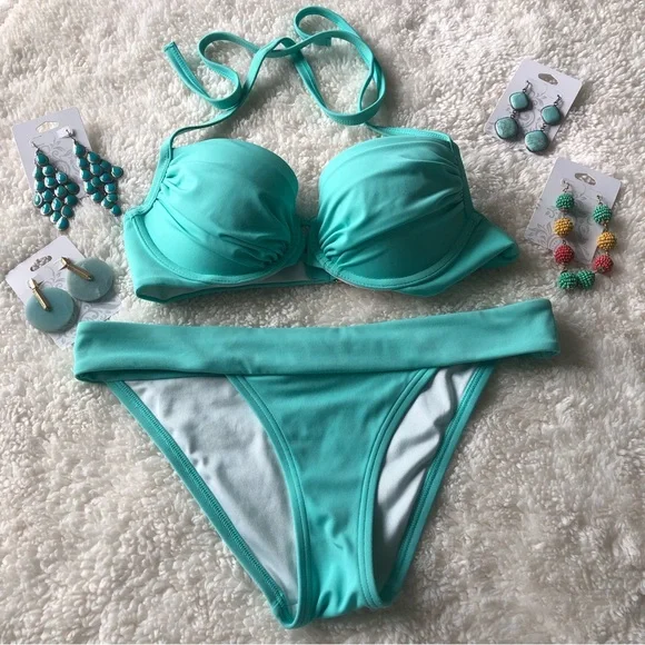 Victoria's Secret Swim Victorias Secret Mint Green Padded